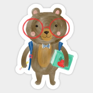 Back to School Bear Sticker